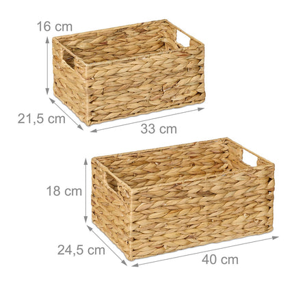 Set de 2 cosuri de depozitare tesute - zambila de apa
