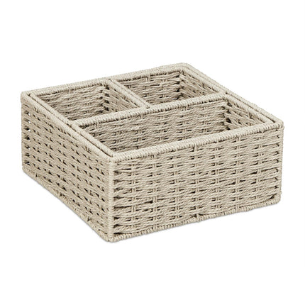 Coș de depozitare țesut, set de 4