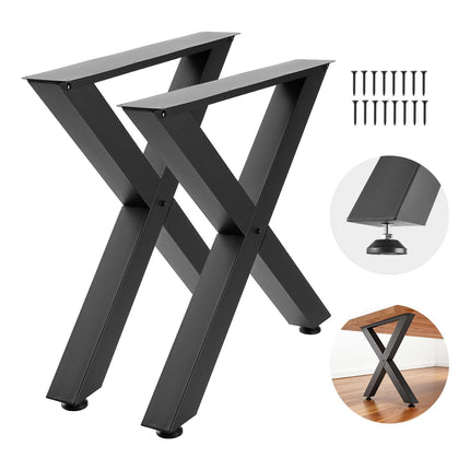 X-Frame Table Legs, 2-Pack, 750x790 mm, Steel, Black