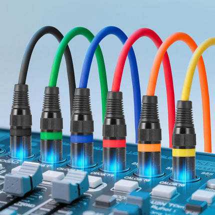 XLR Microphone Cables 6.1 m, 6-Pack, Shielded 3-Pin