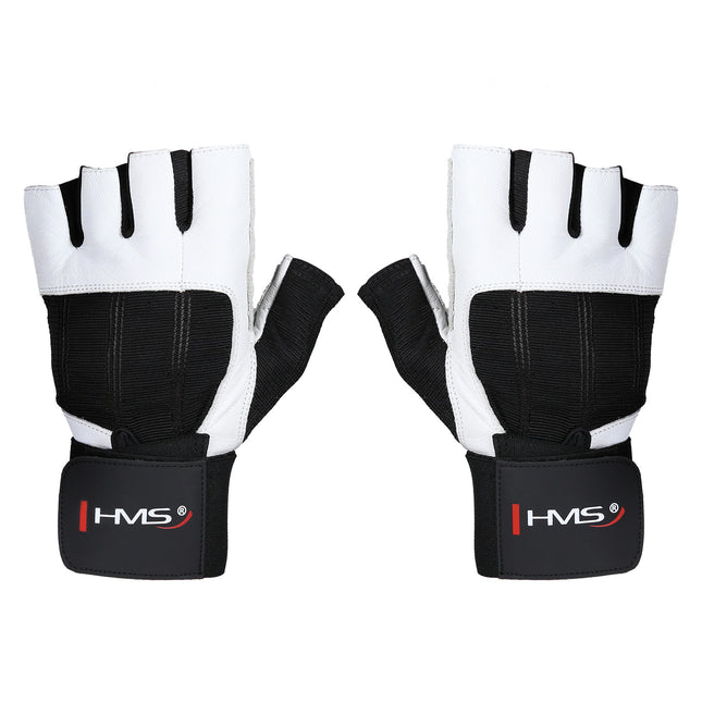 XXL Fitness Gloves, White-Black