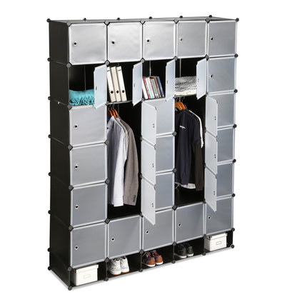 Sistem modular de garderobe XXL cu 25 de compartimente