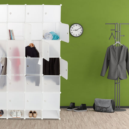 Sistem modular de garderobe XXL cu 25 de compartimente