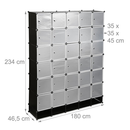Sistem modular de garderobe XXL cu 25 de compartimente