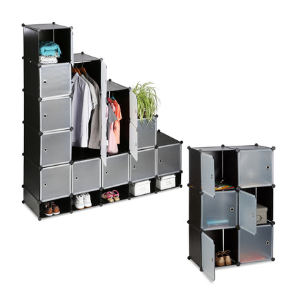 Sistem modular de garderobe XXL cu 25 de compartimente