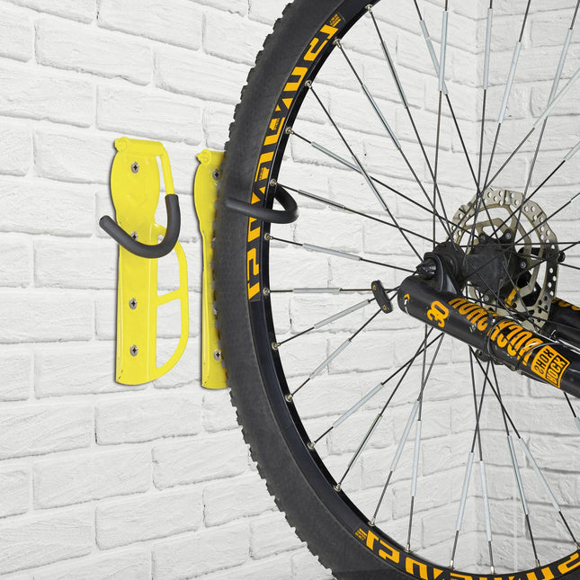 Set de 2 perete suport pentru biciclete galben