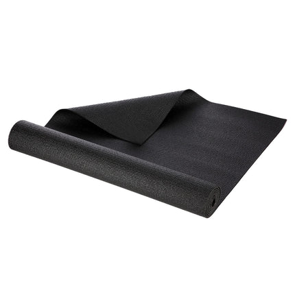 Covoraș de yoga, negru, anti-alunecare, grosime de 6 mm