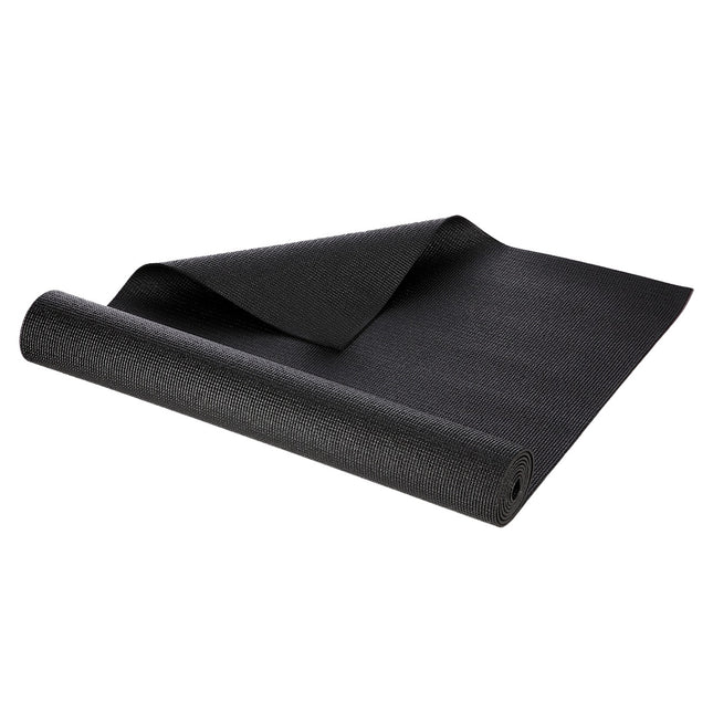 Covoraș de yoga, negru, anti-alunecare, grosime de 6 mm