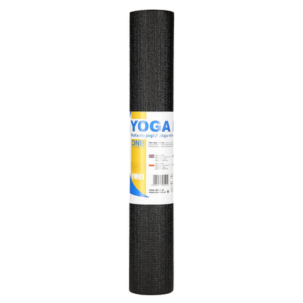 Covoraș de yoga, negru, anti-alunecare, grosime de 6 mm