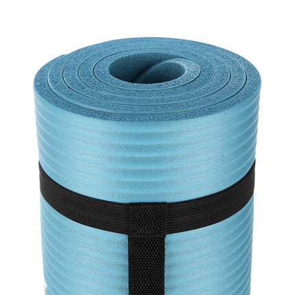 Covoraș de yoga - albastru, anti-alunecare, grosime de 7 mm