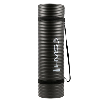 Covoraș de yoga, anti-alunecare, negru, 6 mm grosime