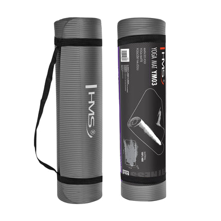 Covoraș de yoga, anti-alunecare, gri, grosime de 6 mm