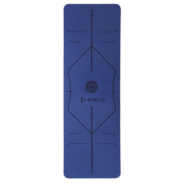 Yoga Mat TPE, Dark Blue, Non-Slip, 10mm Thick
