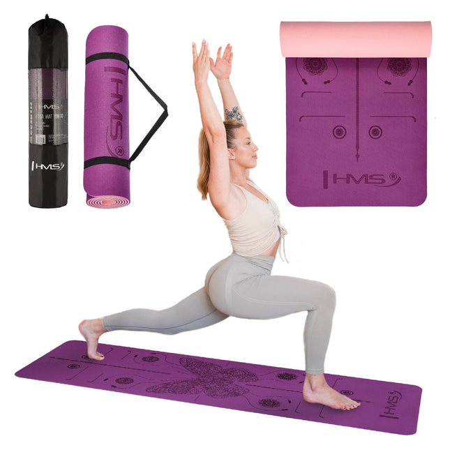 Covoraș de yoga TPE Violet - Antiderapant, Eco-Friendly