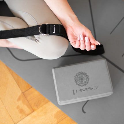 Curea pentru yoga, neagră, durabilă, lungime reglabilă