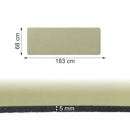 Yoga and Pilates Mat 5 mm with Carrying Strap, 68 x 183 cm, Sage Green