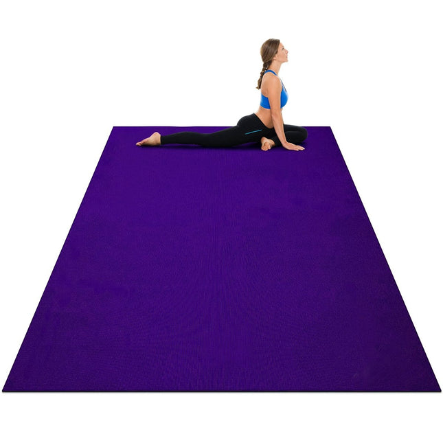 Covoraș de yoga cu design antiderapant cu două fețe și 2 curele Velcro reglabile violet