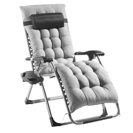 Zero Gravity Chair, 26-Inch Adjustable, 500 lb, Gray