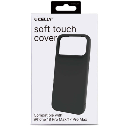 Carcasă moale din cauciuc pentru iPhone 18/17 Pro Max – Neagră