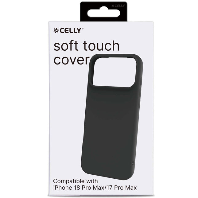 Carcasă moale din cauciuc pentru iPhone 18/17 Pro Max – Neagră