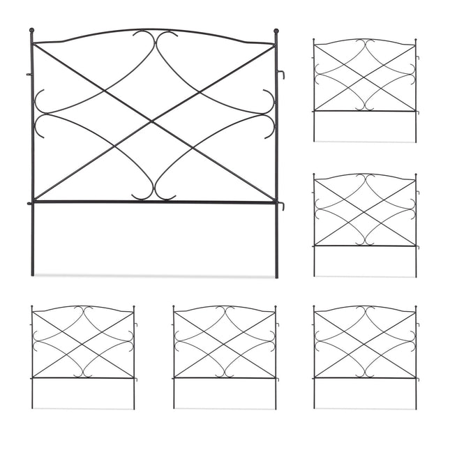 metal flower bed fence in 6 parts
