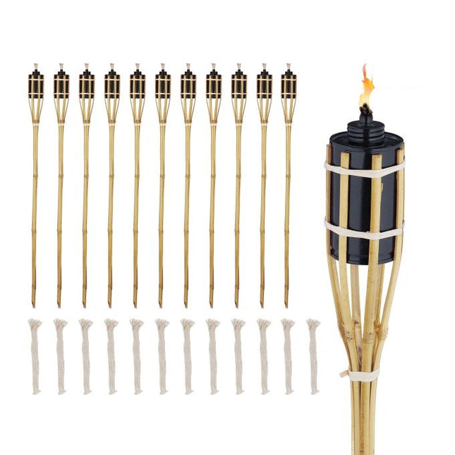 set 12 torțe de grădină 90 cm