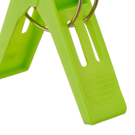 set de 16 cleme pentru prosoape de plajă în albastru/verde