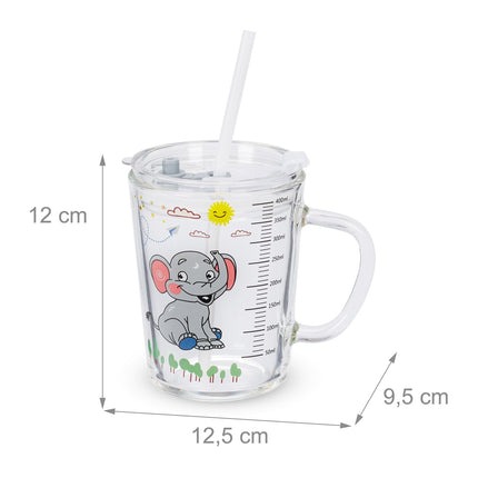 set de 2 ochelari pentru copii cu motiv elefant