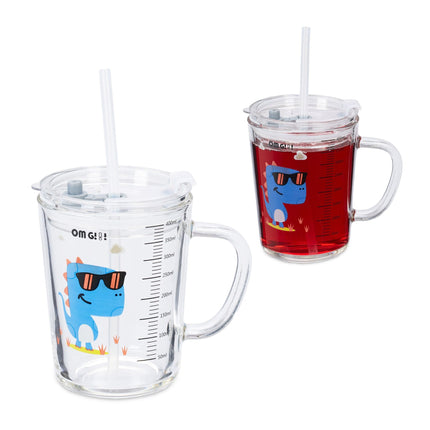 set de 2 ochelari pentru copii cu motive de dinozauri