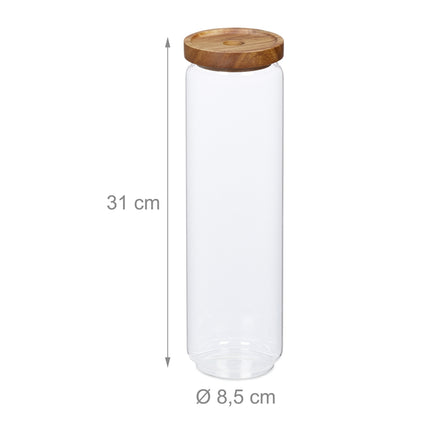 set 2 borcane de depozitare cu capac 1,5 litri