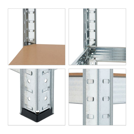 set de 2 rafturi robuste cu 5 nivele