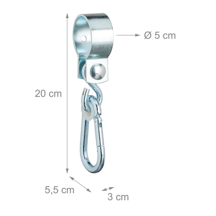 set de 2 carlige pivotante cu carabiniere