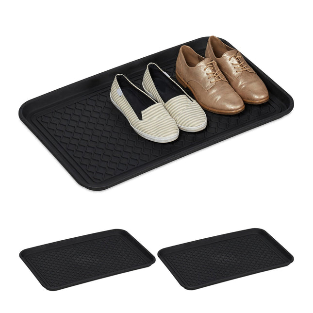 set of 3 drip trays for shoes 60 x 40 cm