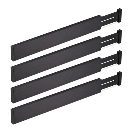 set de 4 separatoare de sertare negru
