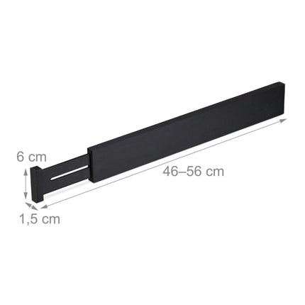 set de 4 separatoare de sertare negru