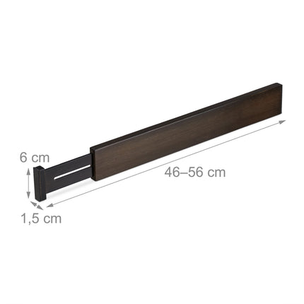 set de 4 separatoare de sertare de culoare maro închis