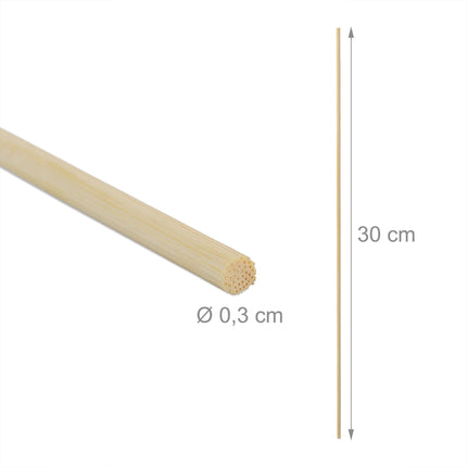 set de 500 bastoane de bambus 30 cm