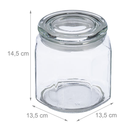 set 6 borcane de depozitare cu capac 1300 ml