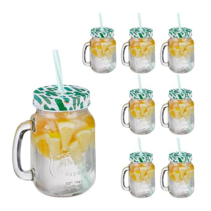 set de 8 pahare cu capace de cactus