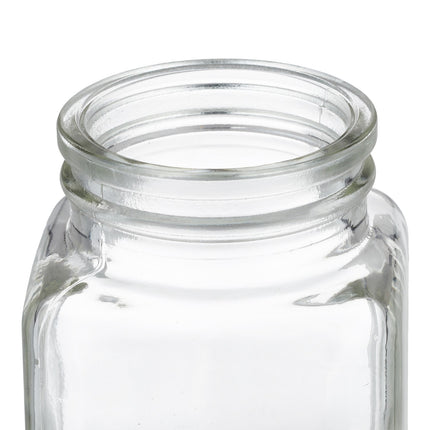 set of 8 spice jars with bamboo lids