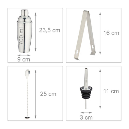 setul de cocktail din 16 piese cu suport