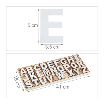set de scrisori din lemn cu 208 părți albe